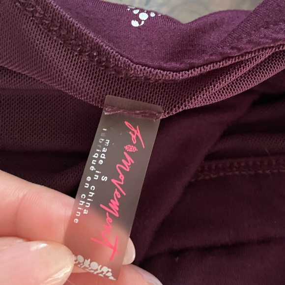 Free People Movement Way Home Skort Romper In Eggplant Size Small - Picture 6 of 7